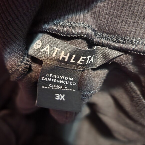ATHLETA Triumph Jogger 3X Black Pants #982869 New Organic Cotton - Picture 2 of 12